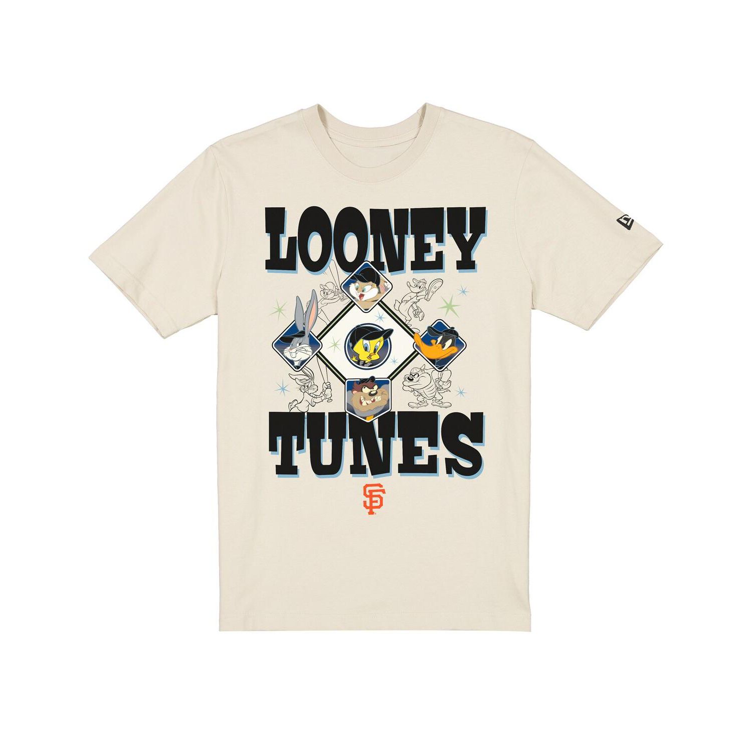 Men's and Women's Cream San Francisco Giants Looney Tunes T-Shirt