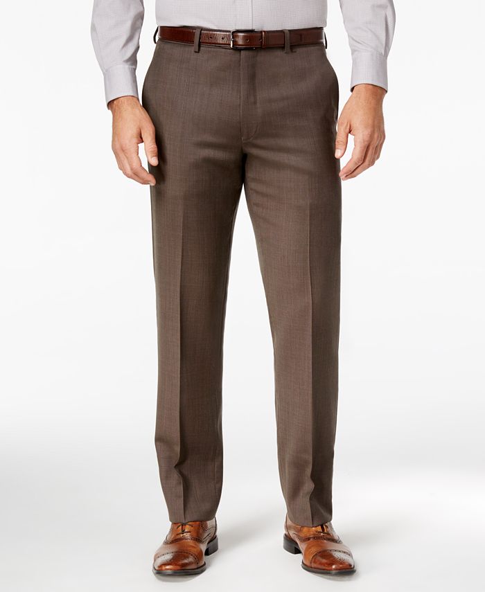 Michael Kors Men's Classic-Fit Brown Birdseye Suit - Macy's