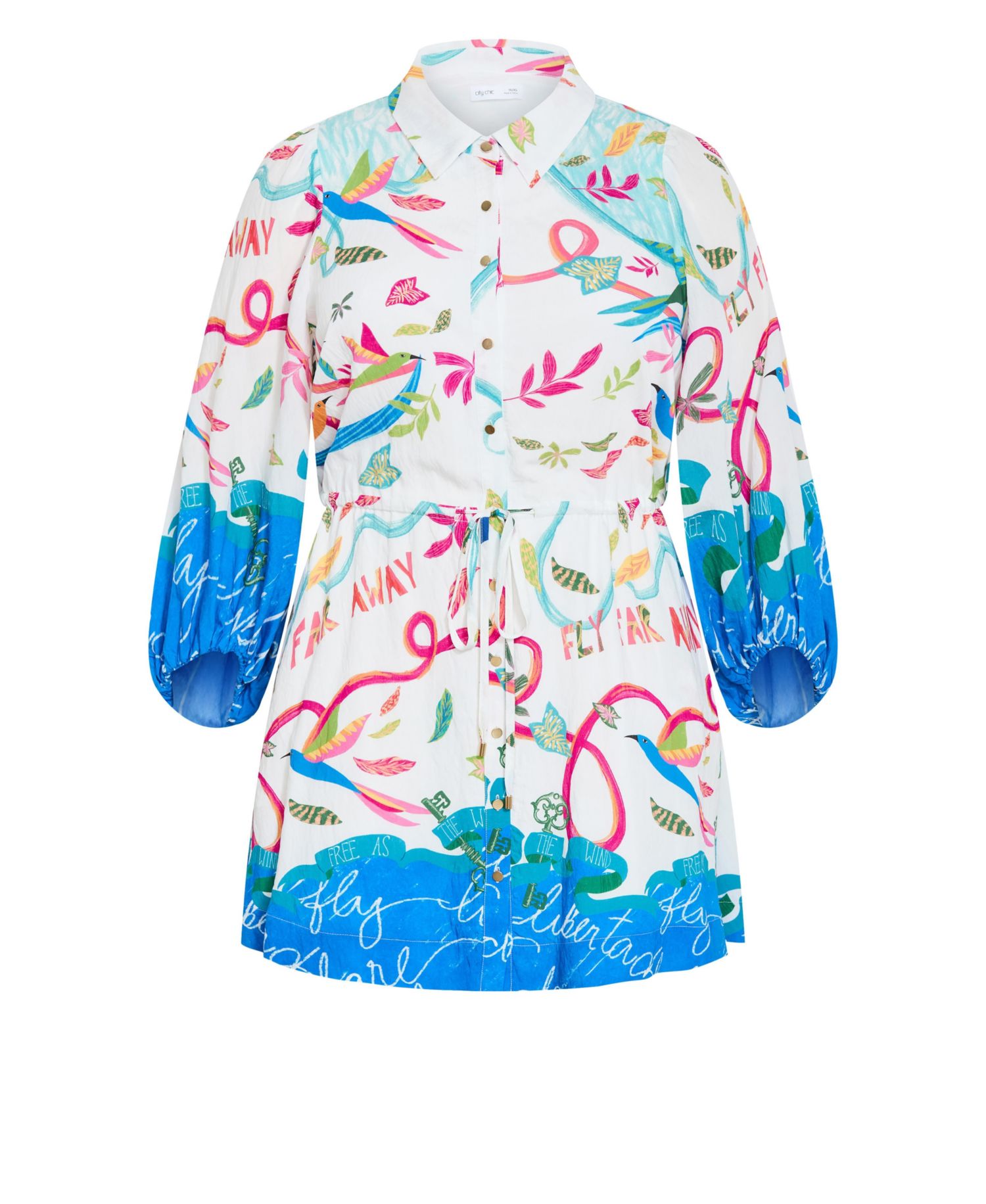 Women's Plus Size Tahlia Spirit Print Mini Dress