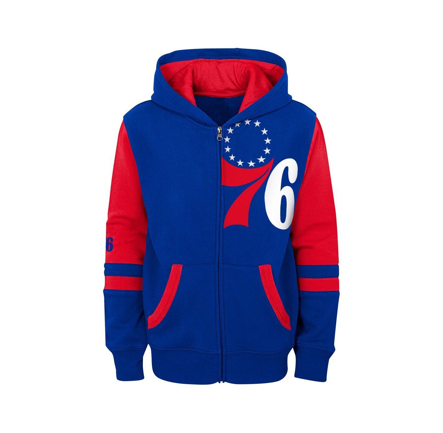 Preschool Royal Philadelphia 76ers Straight To The League Full-Zip Hoodie