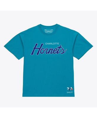 Men's Teal Charlotte Hornets Vintage Wordmark T-Shirt