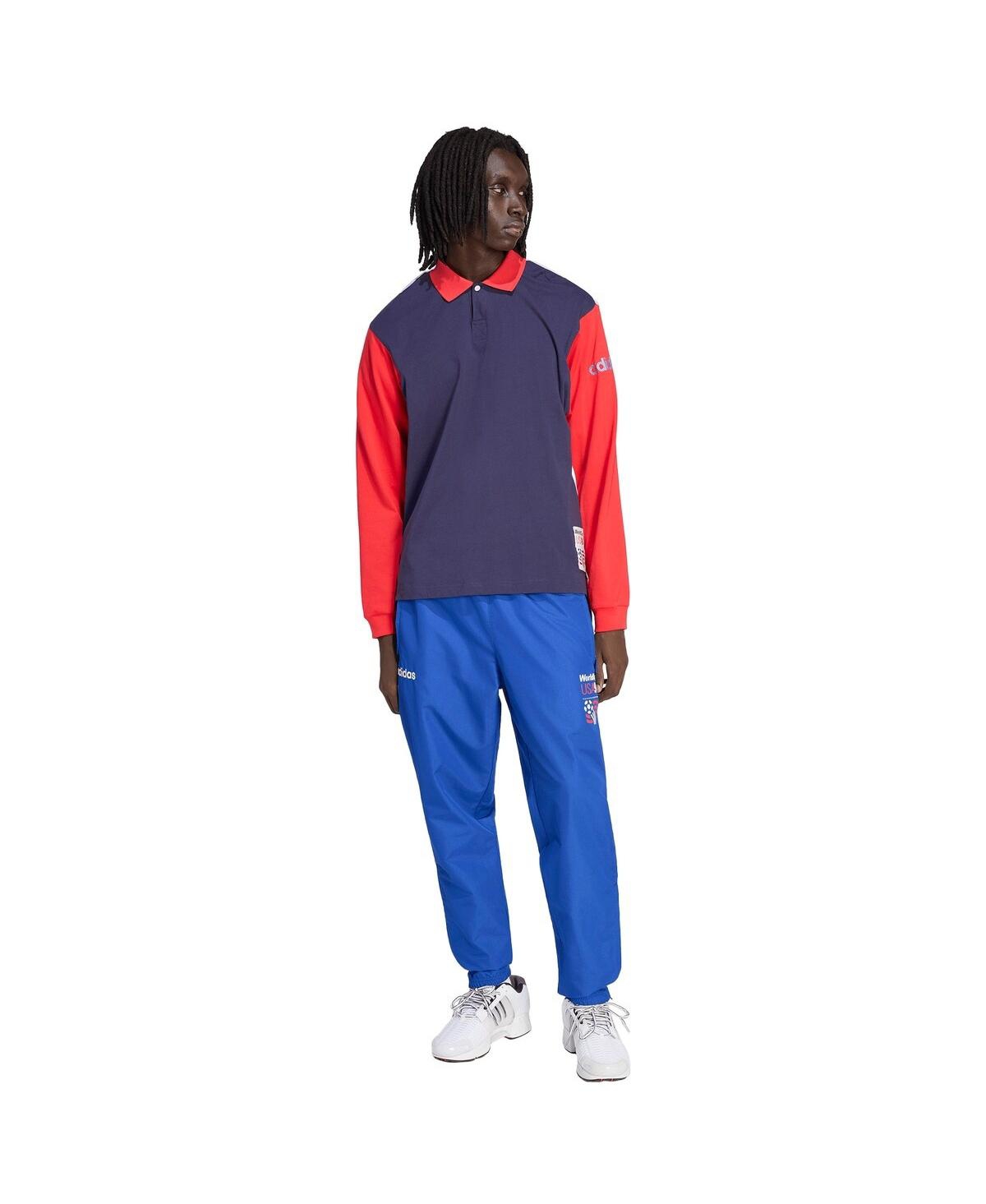 Adidas Men's Navy/Red Usmnt 1994 World Cup Long Sleeve Polo Shirt