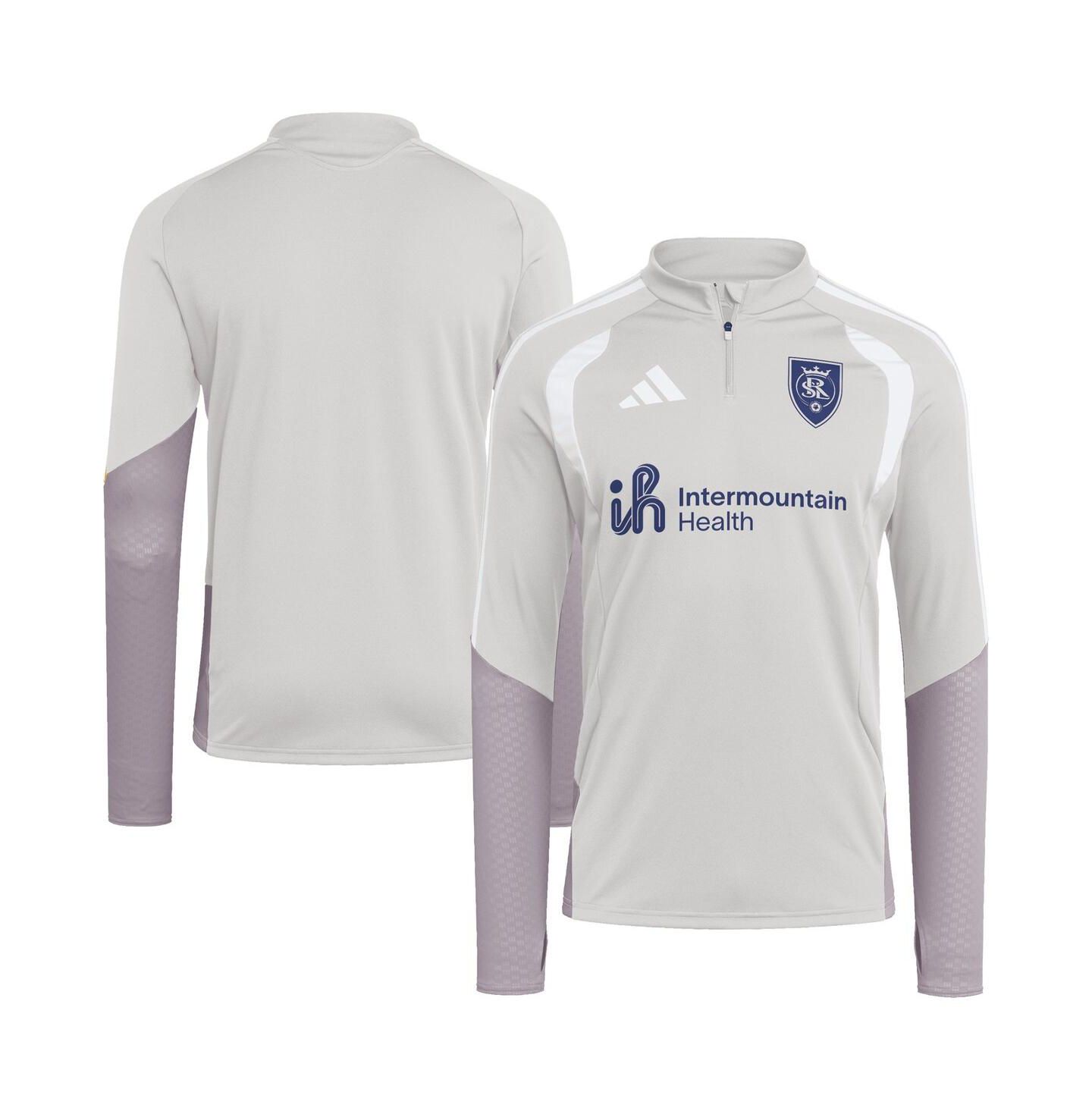 Мужская толстовка adidas Silver Real Salt Lake 2026 Tiro Competition Quarter-Zip Training — фото 1