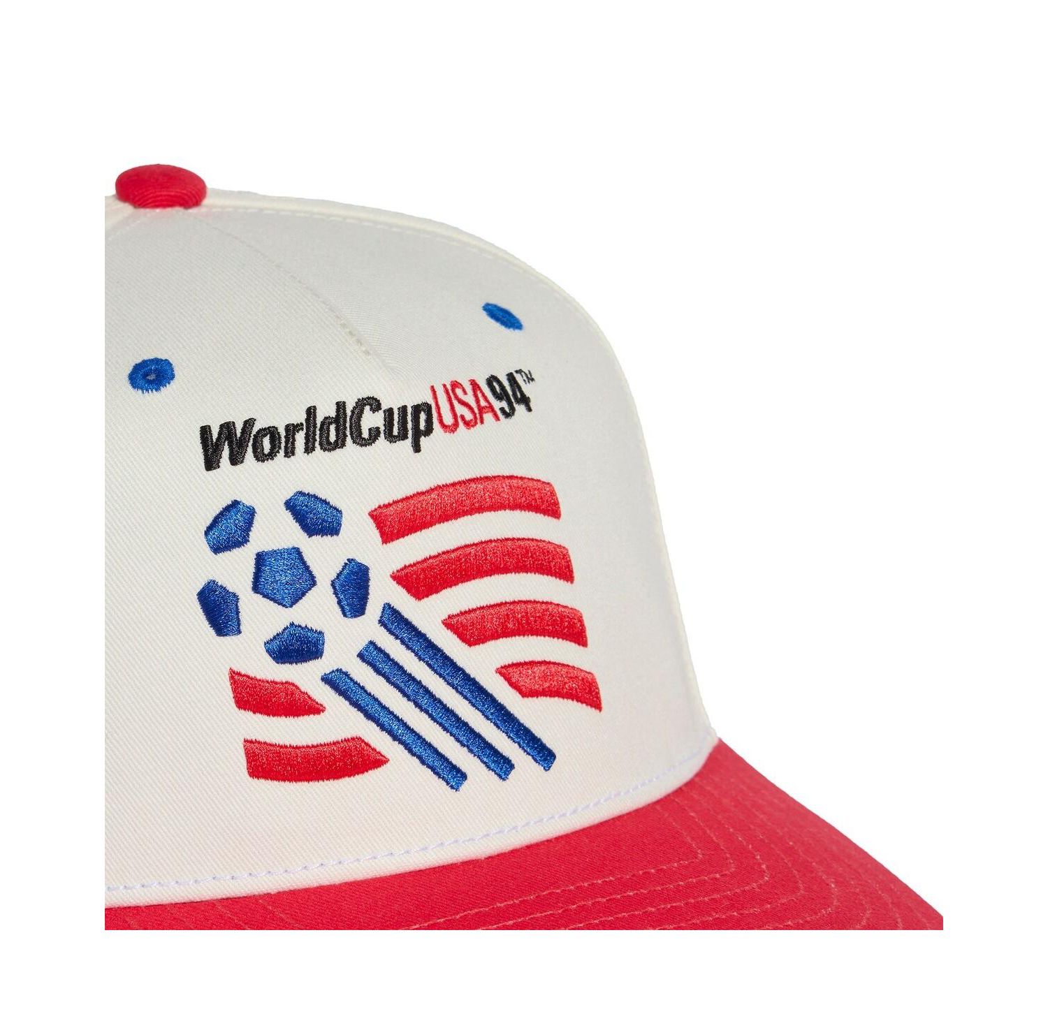 Men's and Women's White/Red USMNT 1994 World Cup Graphic Adjustable Hat