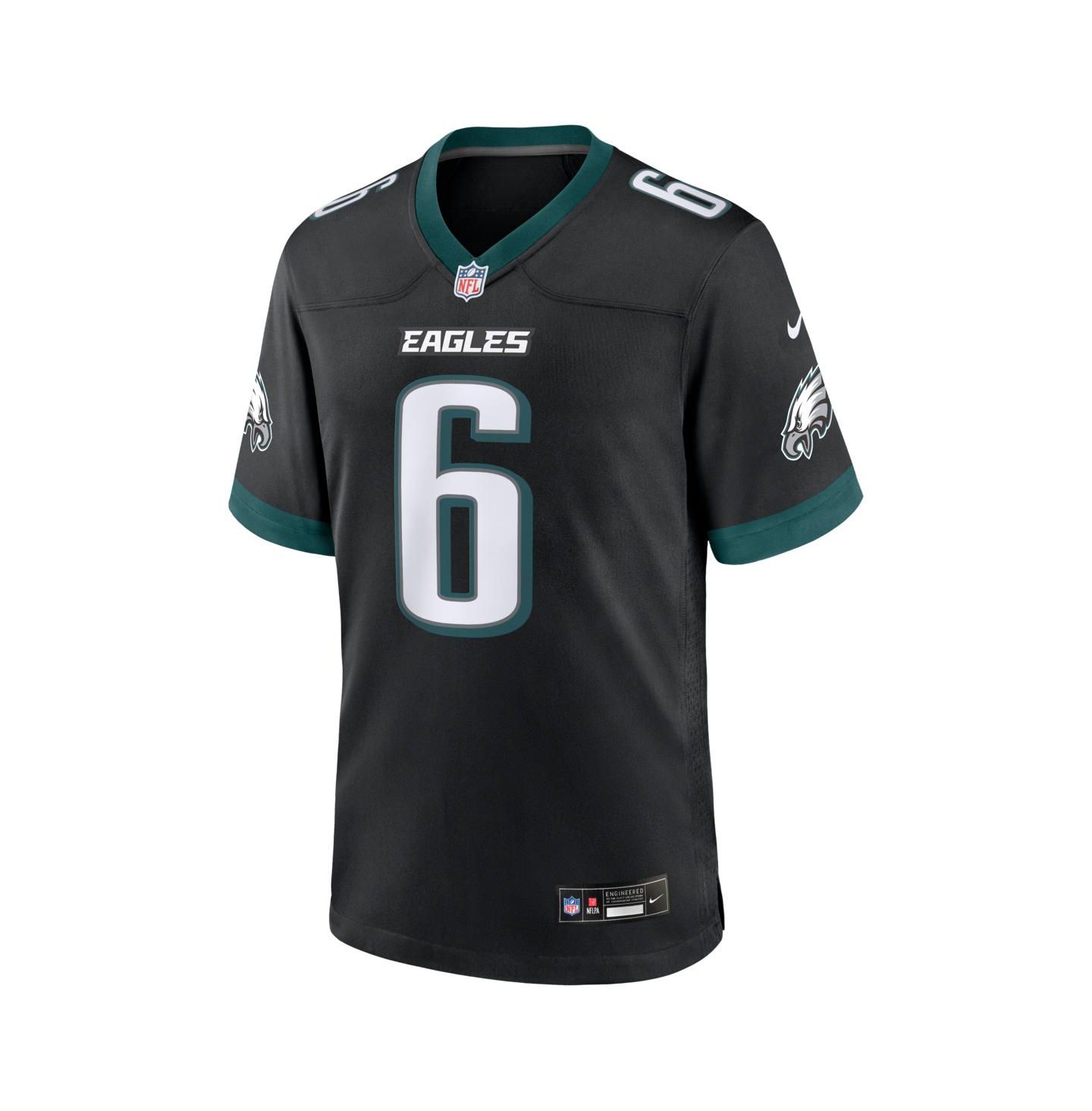 Мужской топ Nike Devonta Smith Black Philadelphia Eagles Alternate Game Jersey — фото 2