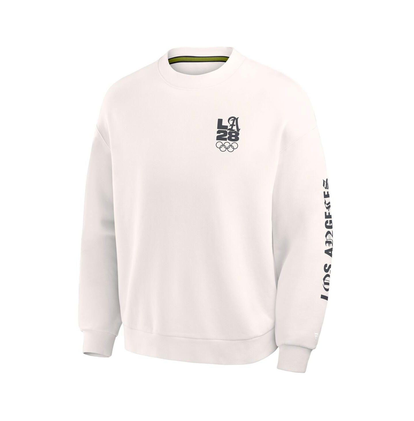 Мужской свитшот Fanatics Cream LA28 Summer Olympics Oversized Type Play Multi — фото 2