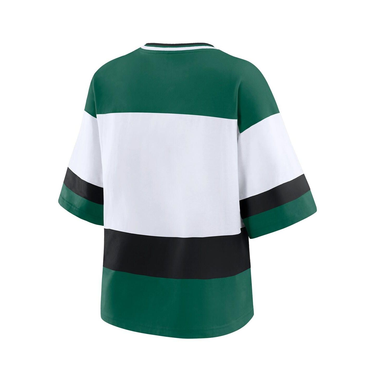 Женская футболка WEAR by Erin Andrews Green/White Minnesota Wild Jersey Style — фото 7