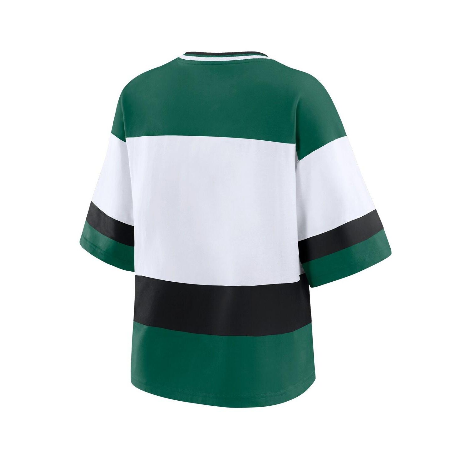 Women's Green/White Minnesota Wild Jersey Style T-Shirt
