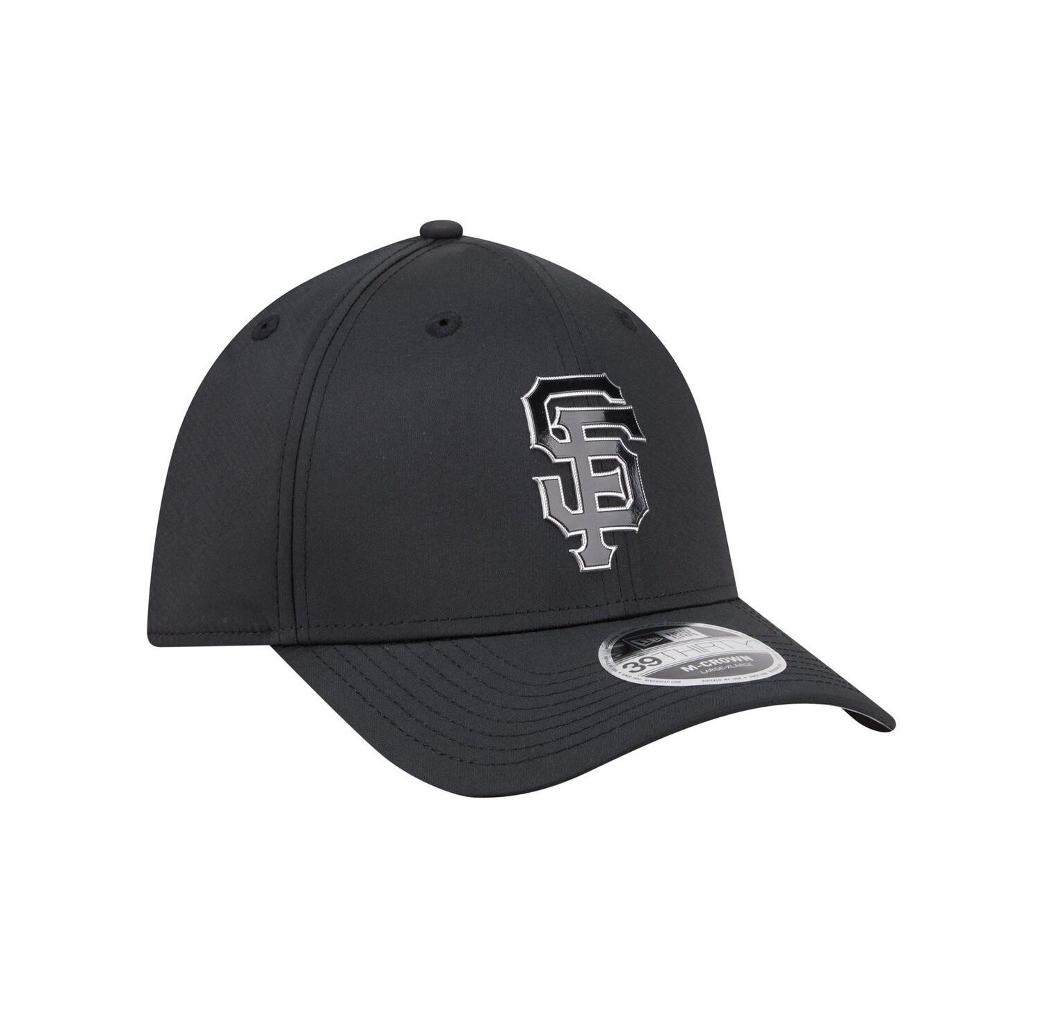 Men's Black San Francisco Giants Metallic 39THIRTY M-Crown Flex Hat