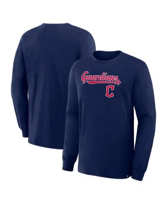 Men's Navy Cleveland Guardians Lock-Up Legacy Long Sleeve T-Shirt