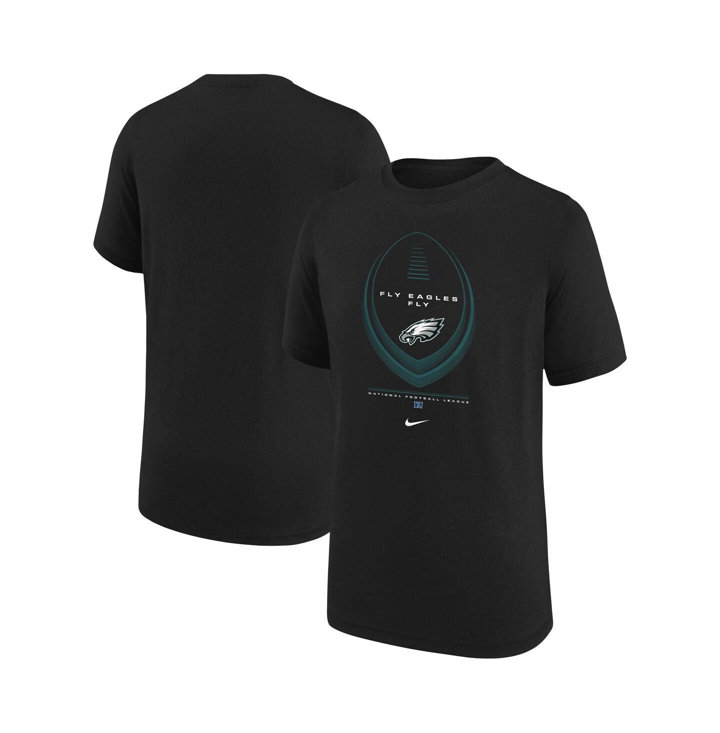 Детская футболка Nike Philadelphia Eagles Icon Legend Dri-FIT, чёрная — фото 1