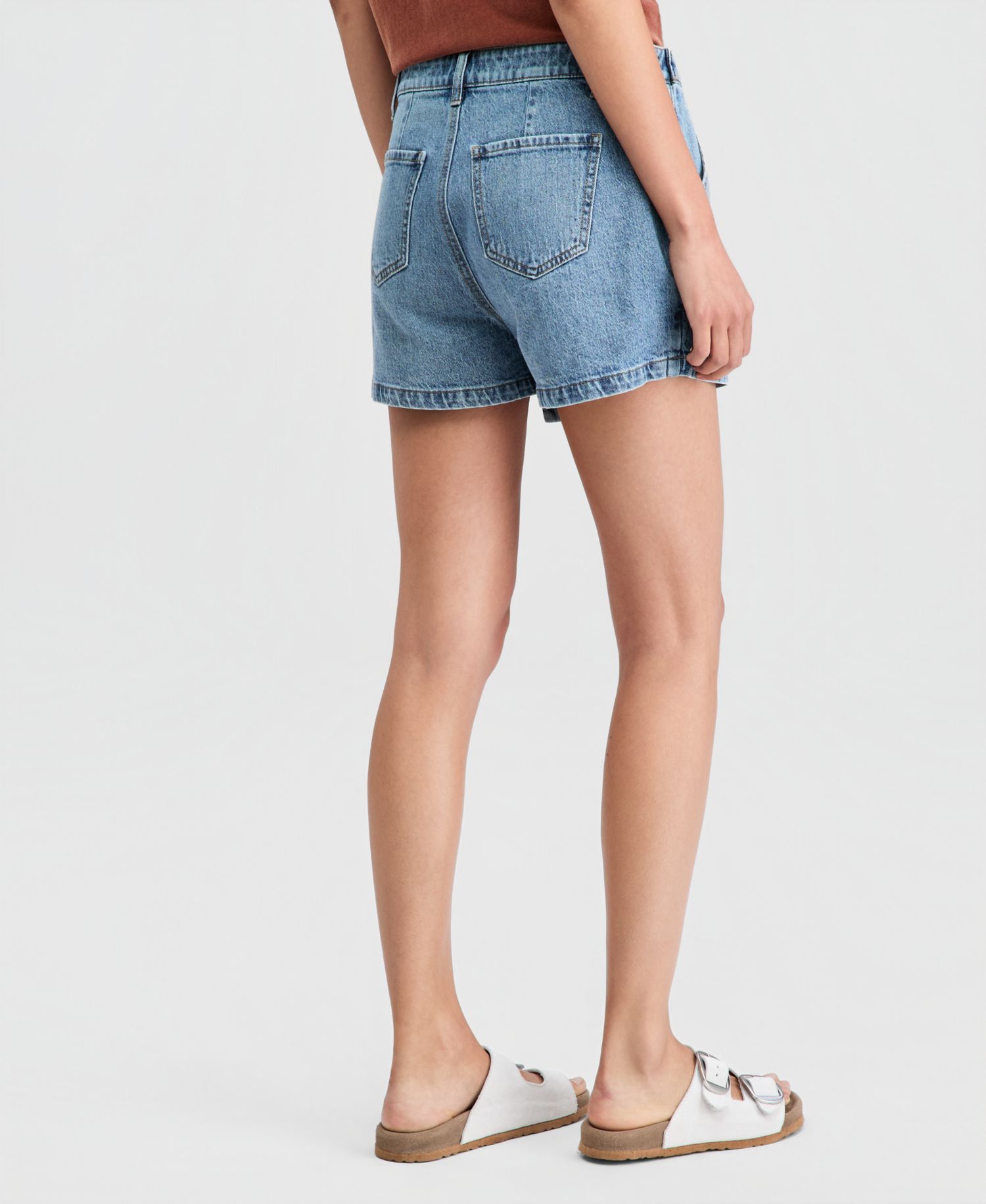 Women's Embroidered Denim Mini Skort