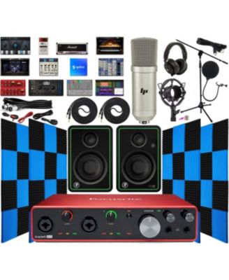 Scarlett 8i6 3rd-Gen USB-C Audio Interface Studio Bundle - Monitors, Mic, Headphones & Software