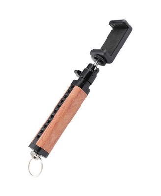 Wooden Handle Grip w/Adjustable phone Clip  Mini Ball Head Mount