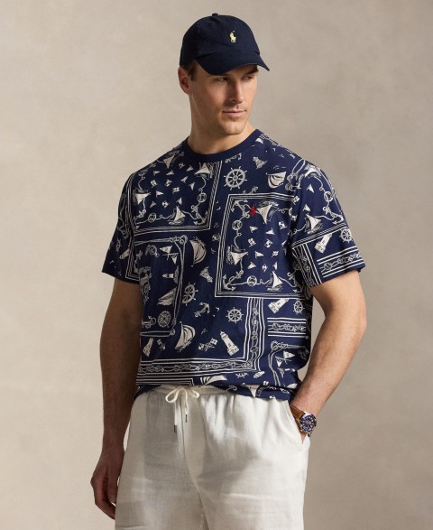 Мужские Polo Ralph Lauren Men's Big & Tall Print Bandanna Jersey T-Shirt