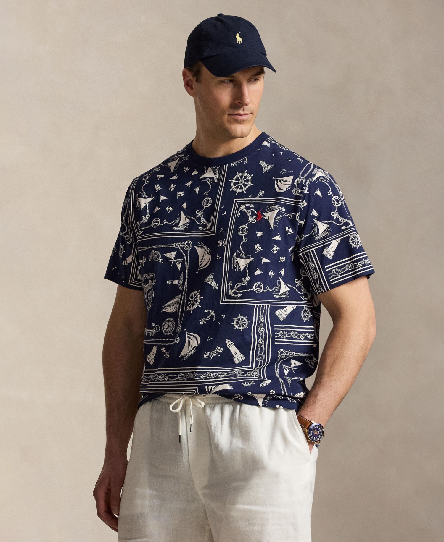 Men's Big & Tall Print Bandanna Jersey T-Shirt