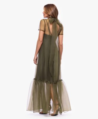 macy's olive green dress Macy Satin Off The Shoulder Ruched Short the Macy fits to perfection with flattering (and adjustable) details like the tie at the waist Women's Green Spring Dresses |