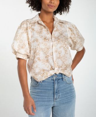 Women's Puff-Sleeve Top