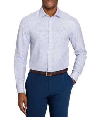 Men's Spread Collar Slim-Fit Performance Stretch Dress Shirt