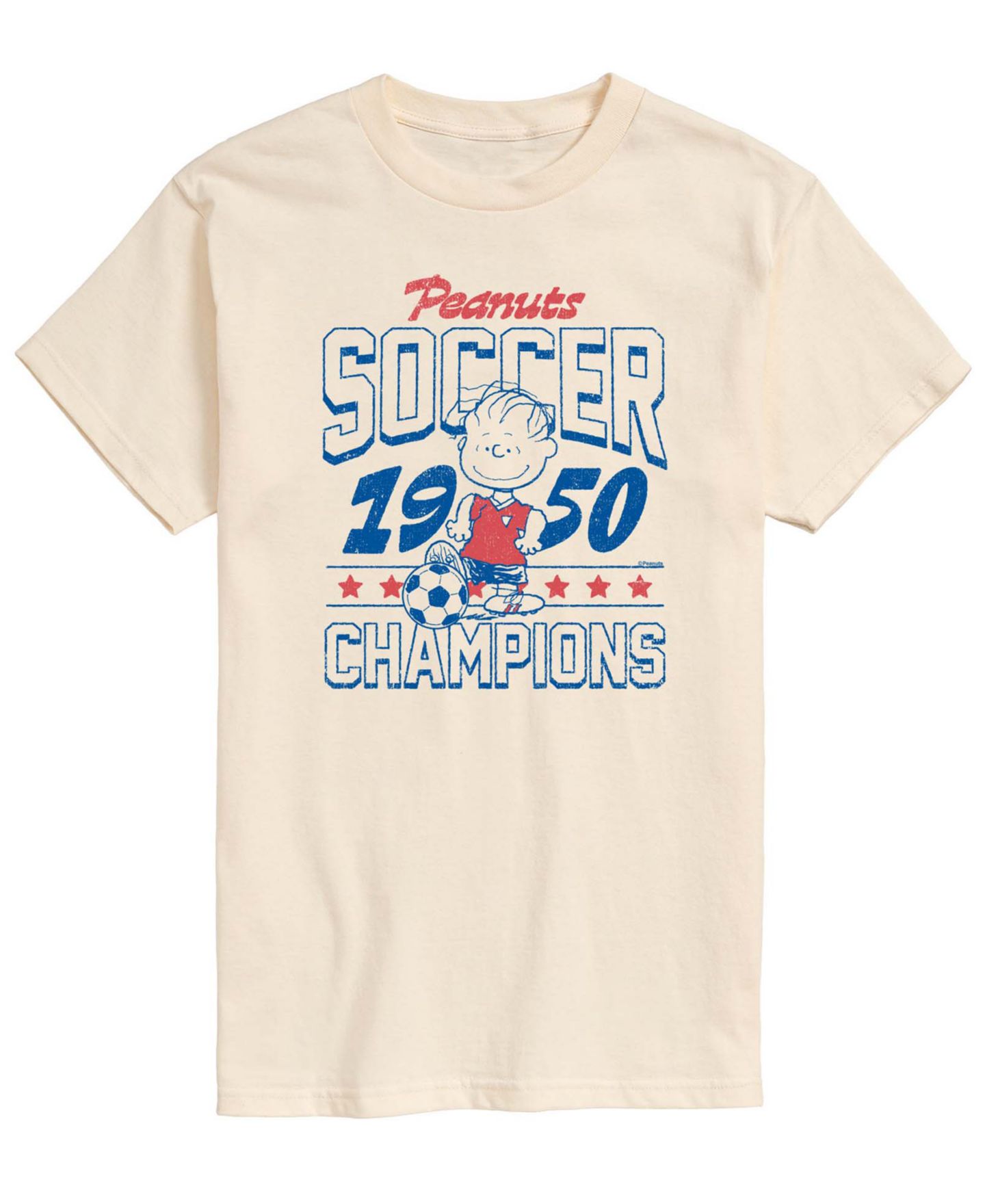 Мужская футболка AIRWAVES Peanuts Linus Soccer Short-Sleeve Graphic, цвет: Кремовый — фото 1