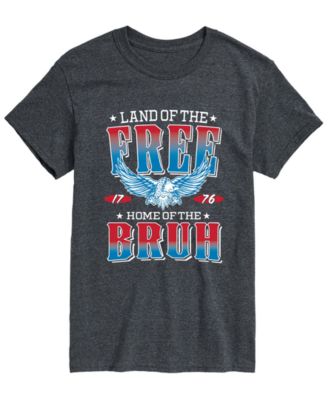 Men's Land Of The Free Home Of The Bruh Short-Sleeve Graphic T-Shirt