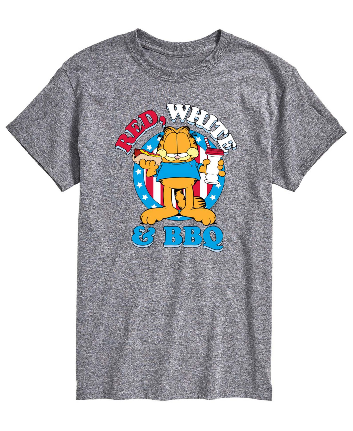 Men's Garfield Red White And BBQ Short-Sleeve Graphic T-Shirt