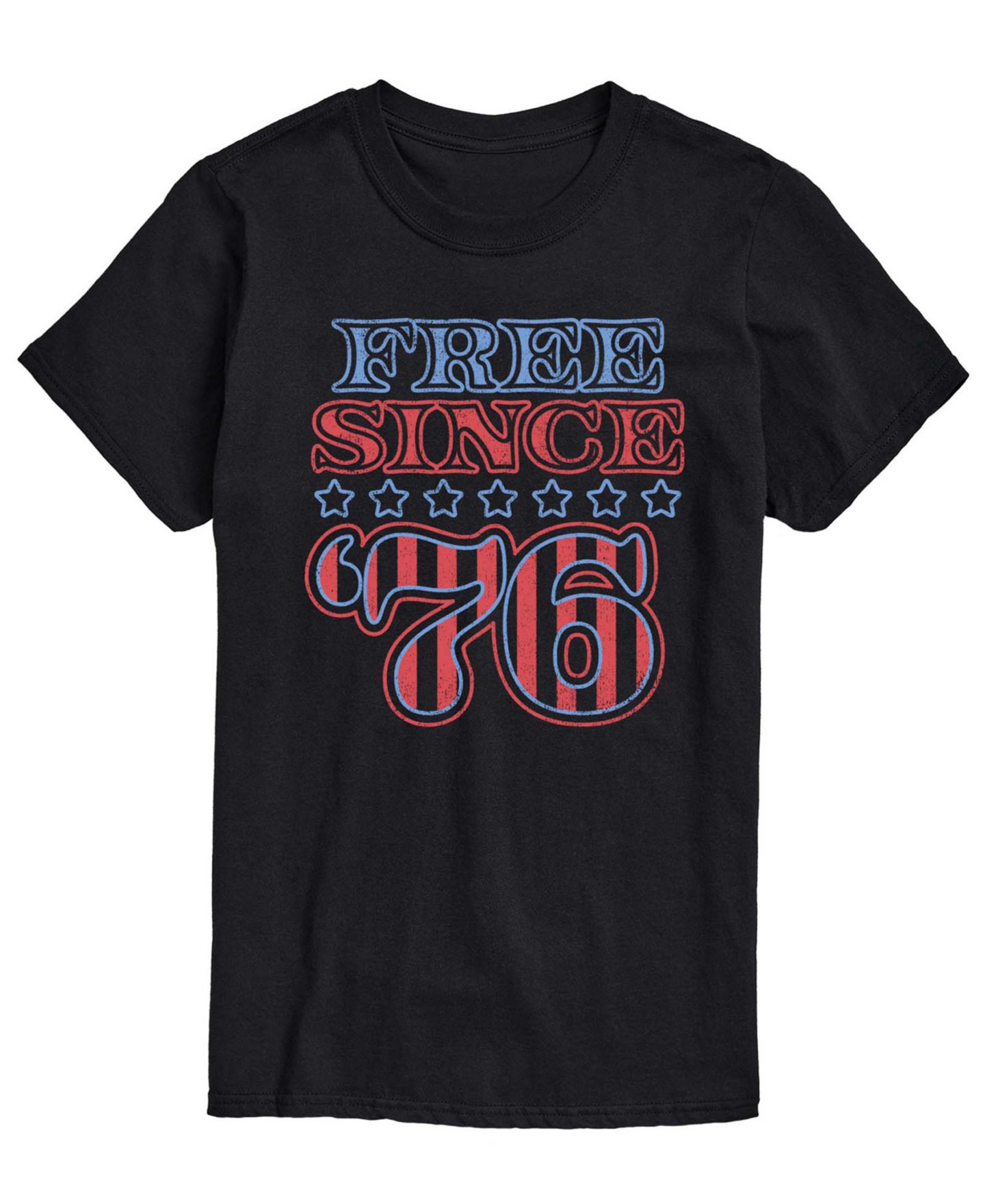 Мужская футболка AIRWAVES Free Since 76 Short-Sleeve Graphic, цвет: Чёрный — фото 1