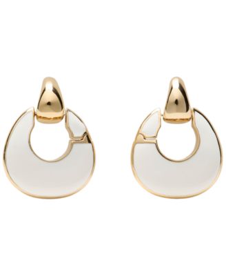 Gold-Tone KS Duo Hoop Earrings