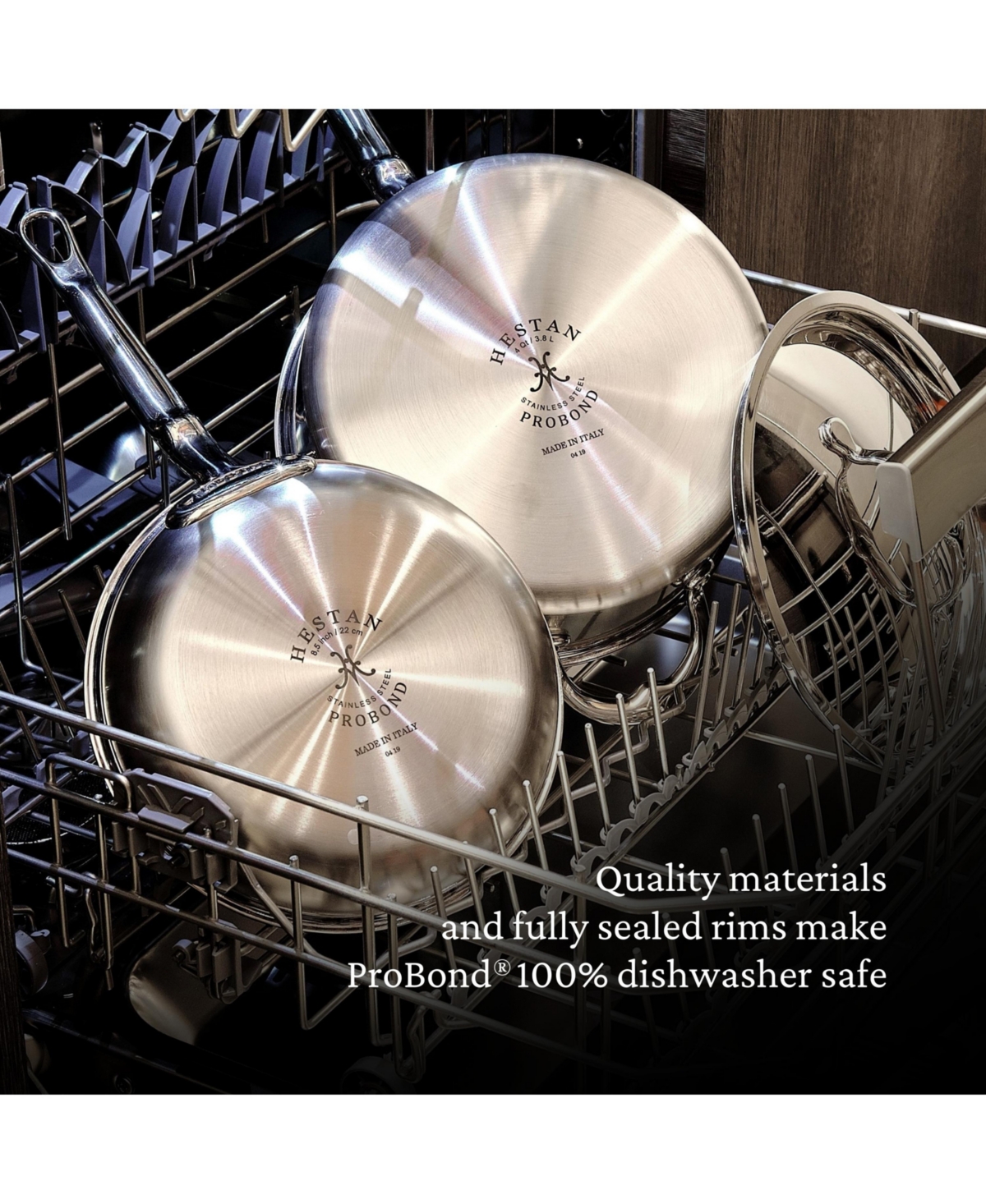 ProBond Clad Stainless Steel 5-Quart Covered Saute with Helper Handle
