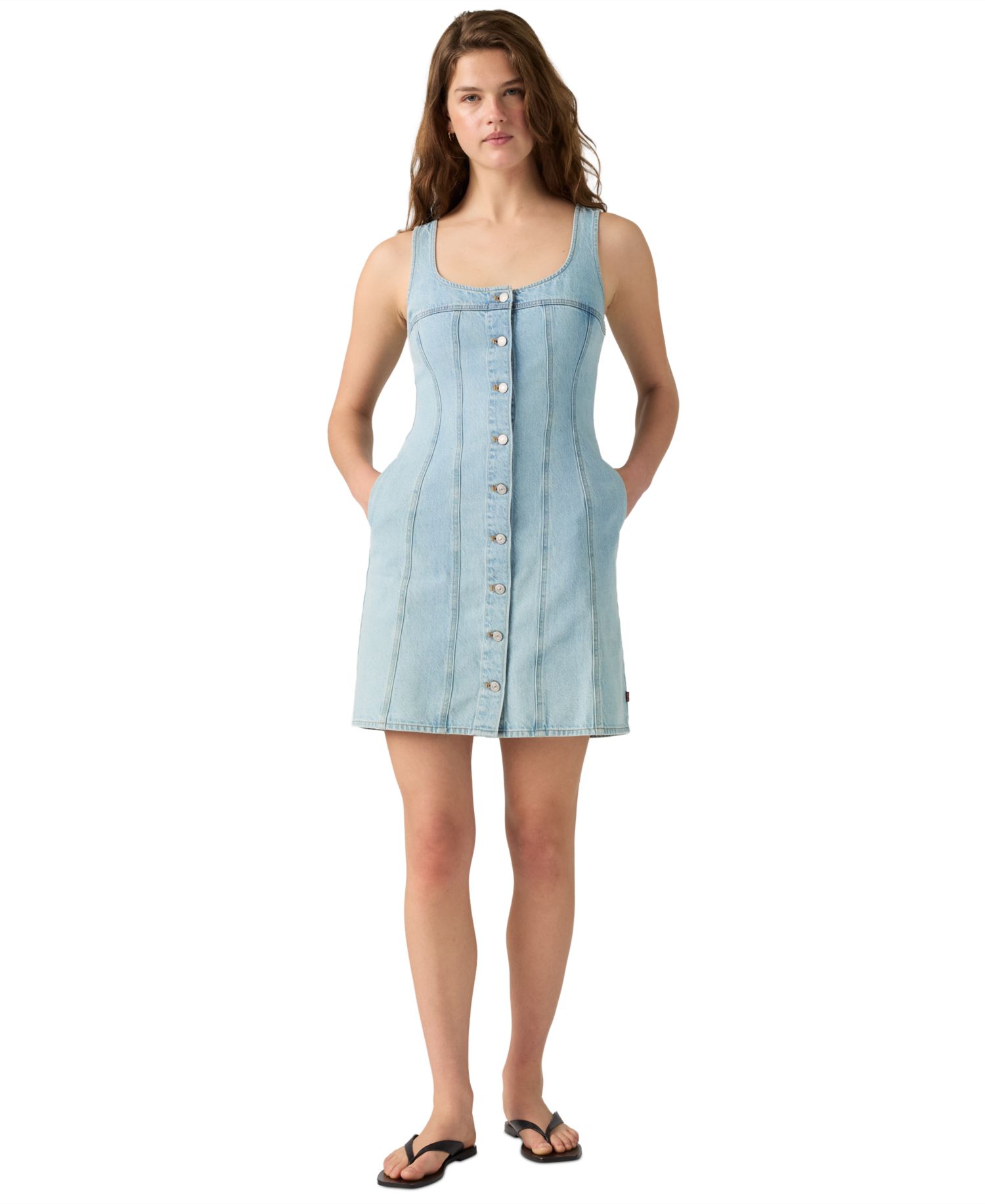 Plus Size Audra Square Neck Mini Tank Dress
