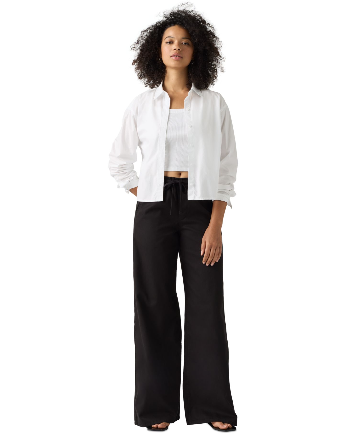 Plus Essential Wide-Leg Pants