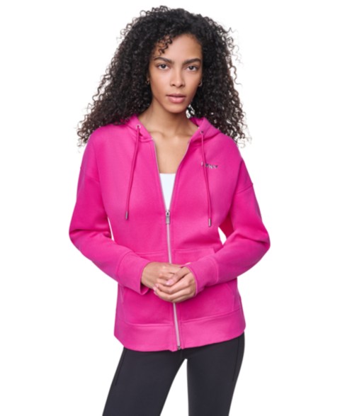 Женские DKNY Sport Women's Metallic Bubble Logo Full-Zip Hoodie