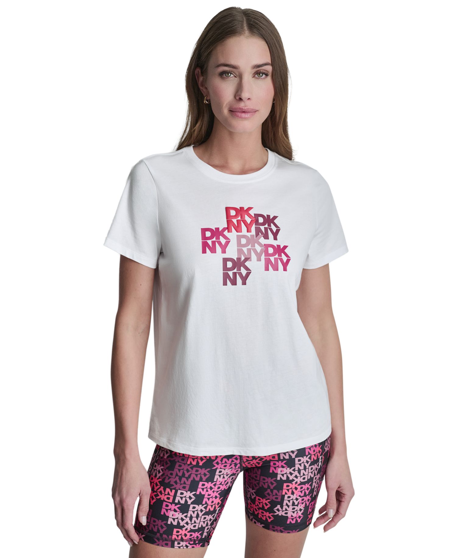 Women's Mixed Media Logo Crewneck T-Shirt