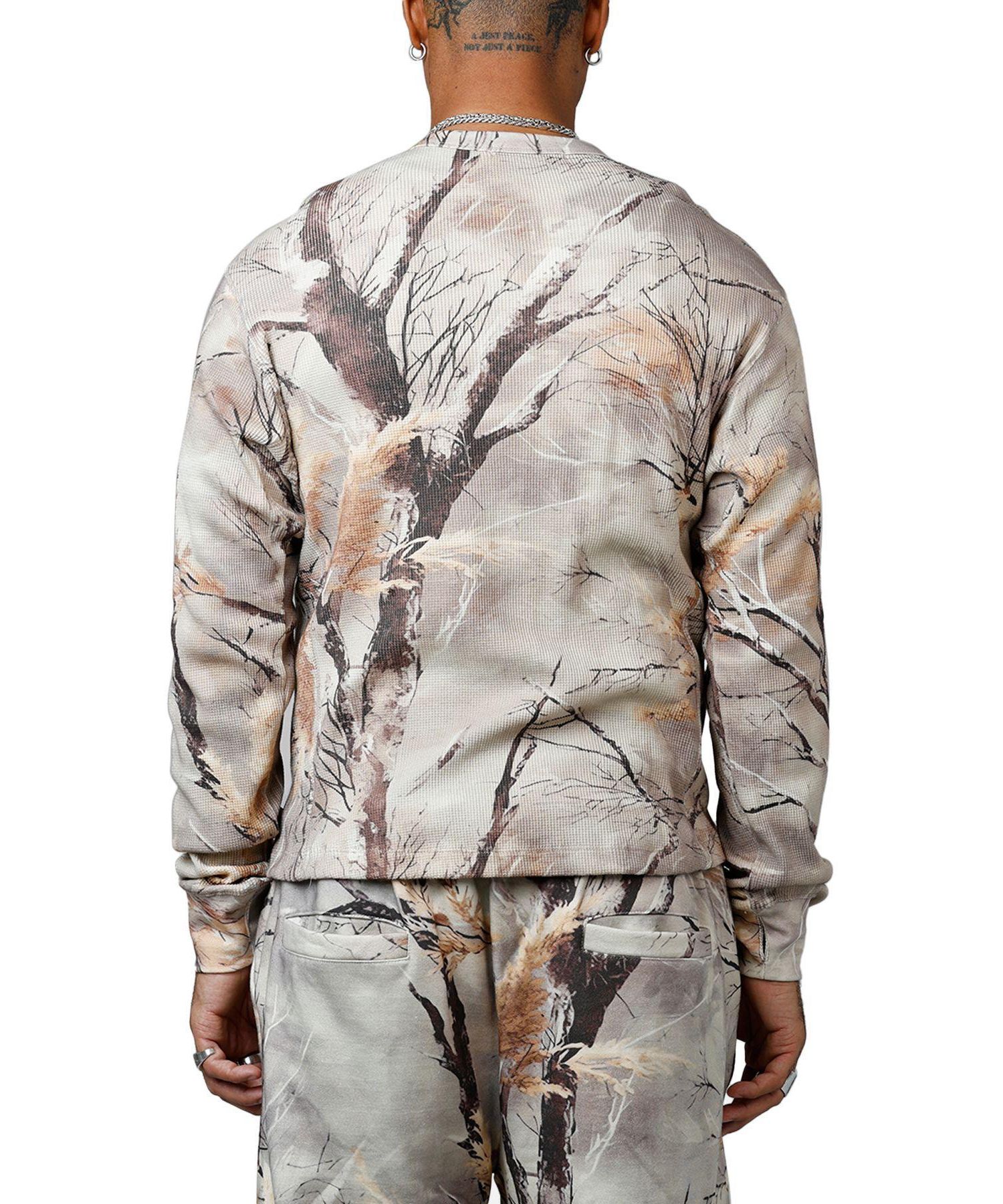 Men's Washed Waffle Thermal Long Sleeve T-Shirt