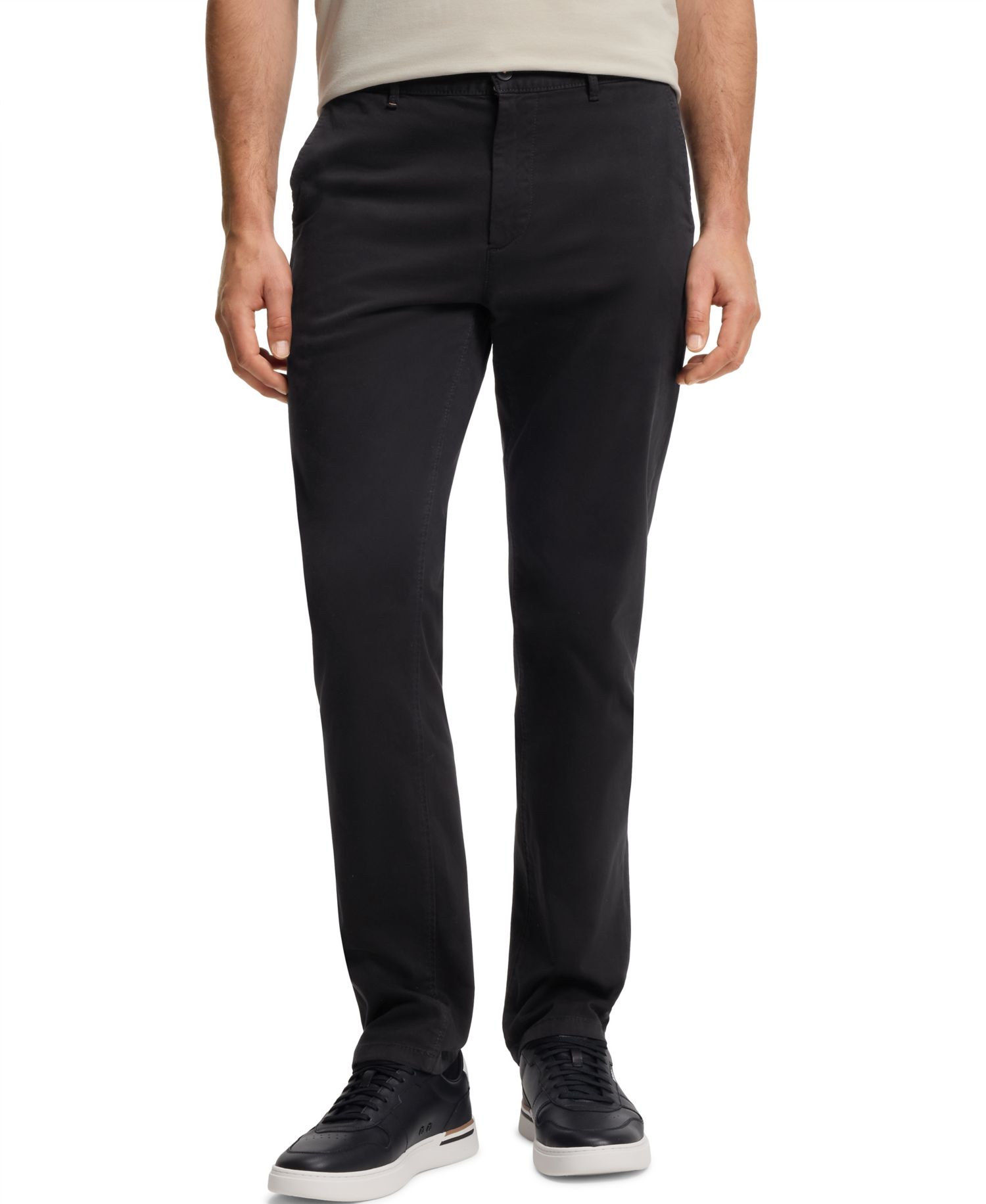 Men's Stretch-Cotton Satin Slim-Fit Chinos