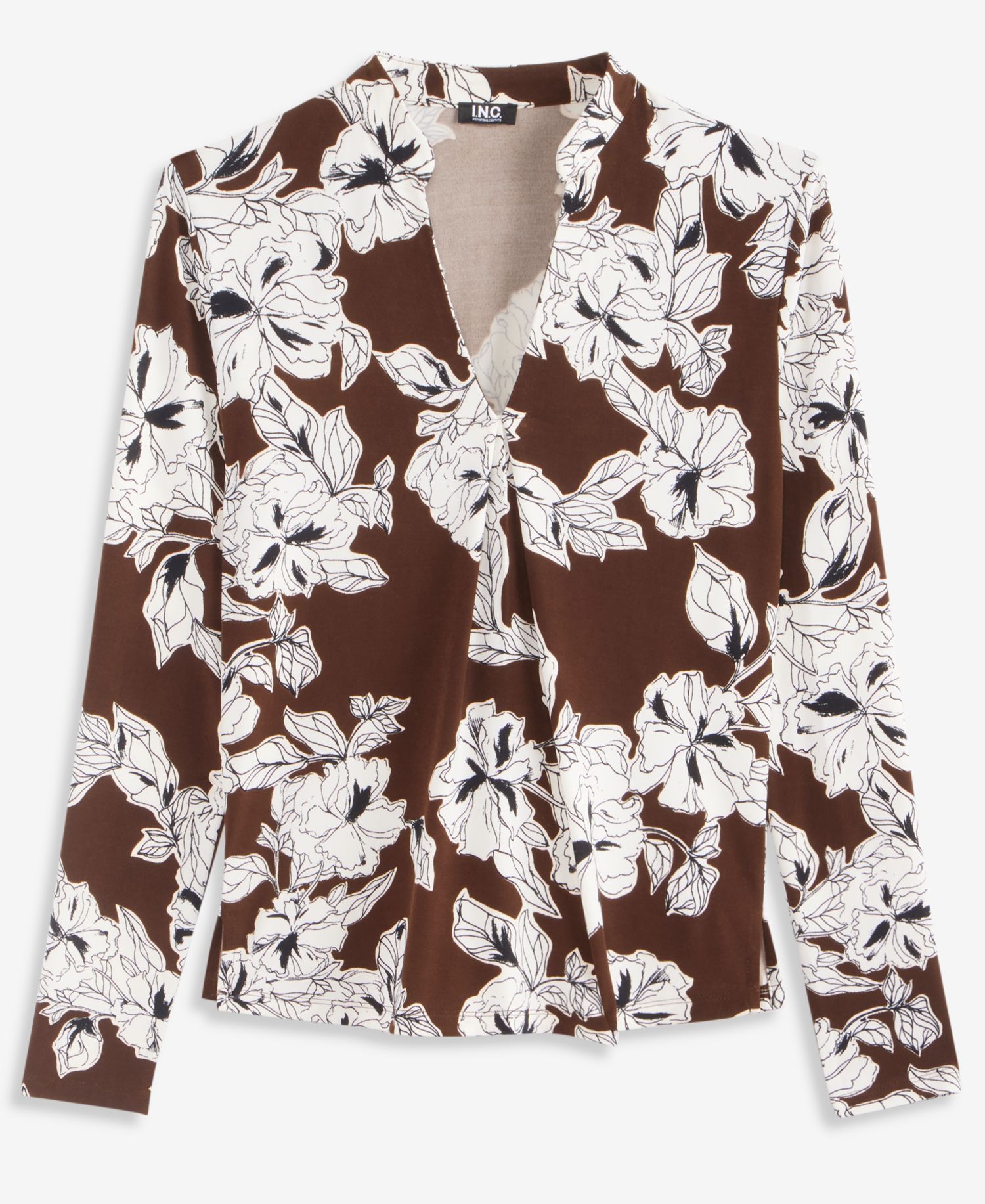 Petite Floral Long-Sleeve Top