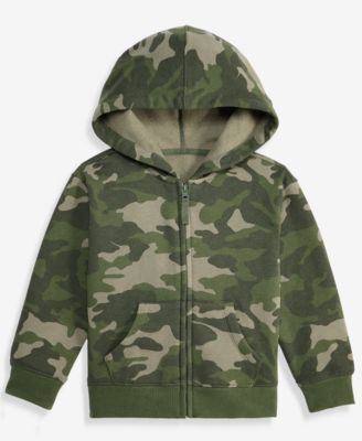 Toddler Boys' 12M-5T Camo-Print Fleece Zip-Up Hoodie