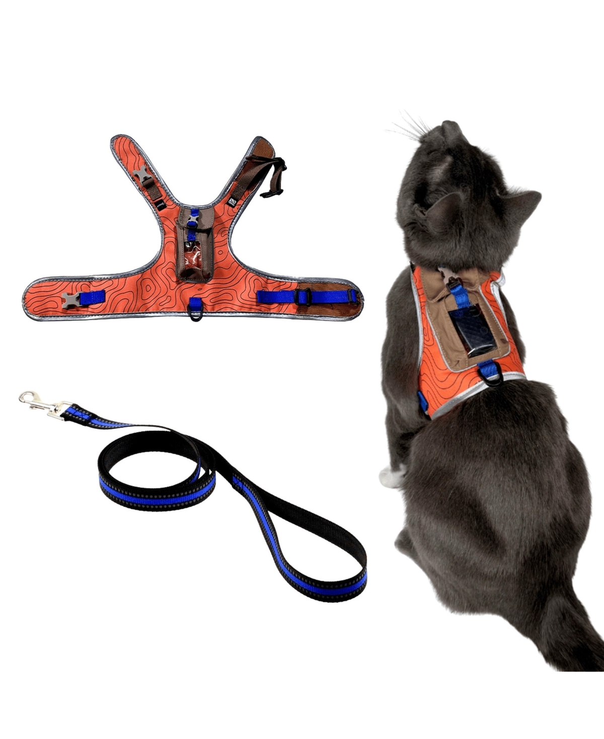 Travel Cat Pathfinder Harness With Gps Tracker Pocket