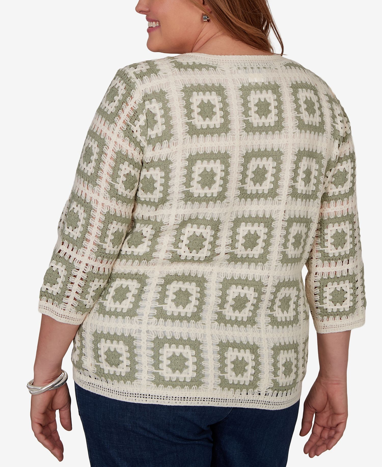 Plus Size Crochet Squares Top