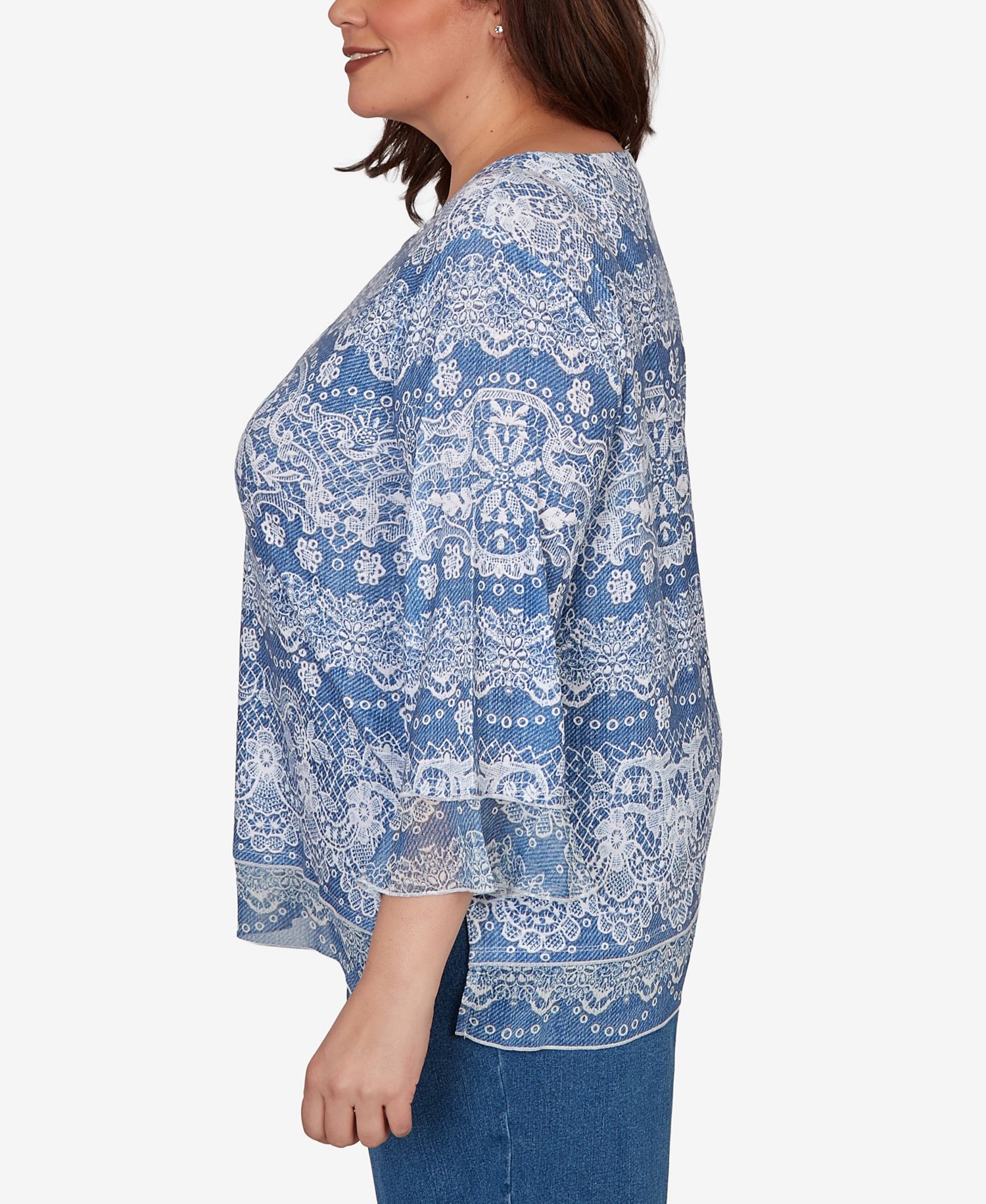 Plus Size Camden Market Lacey Striped Knit Top