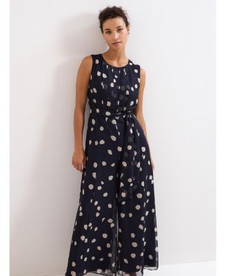 Women's Maxine Spot Tie-Waist Maxi Jumpsuit