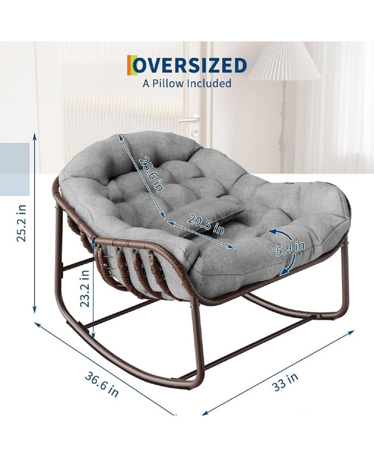Xo Outdoor Papasan Rocking Chair