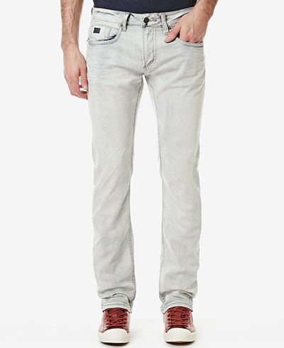 Buffalo David Bitton Men's Ash-X Skinny-Fit Bleached Jeans
