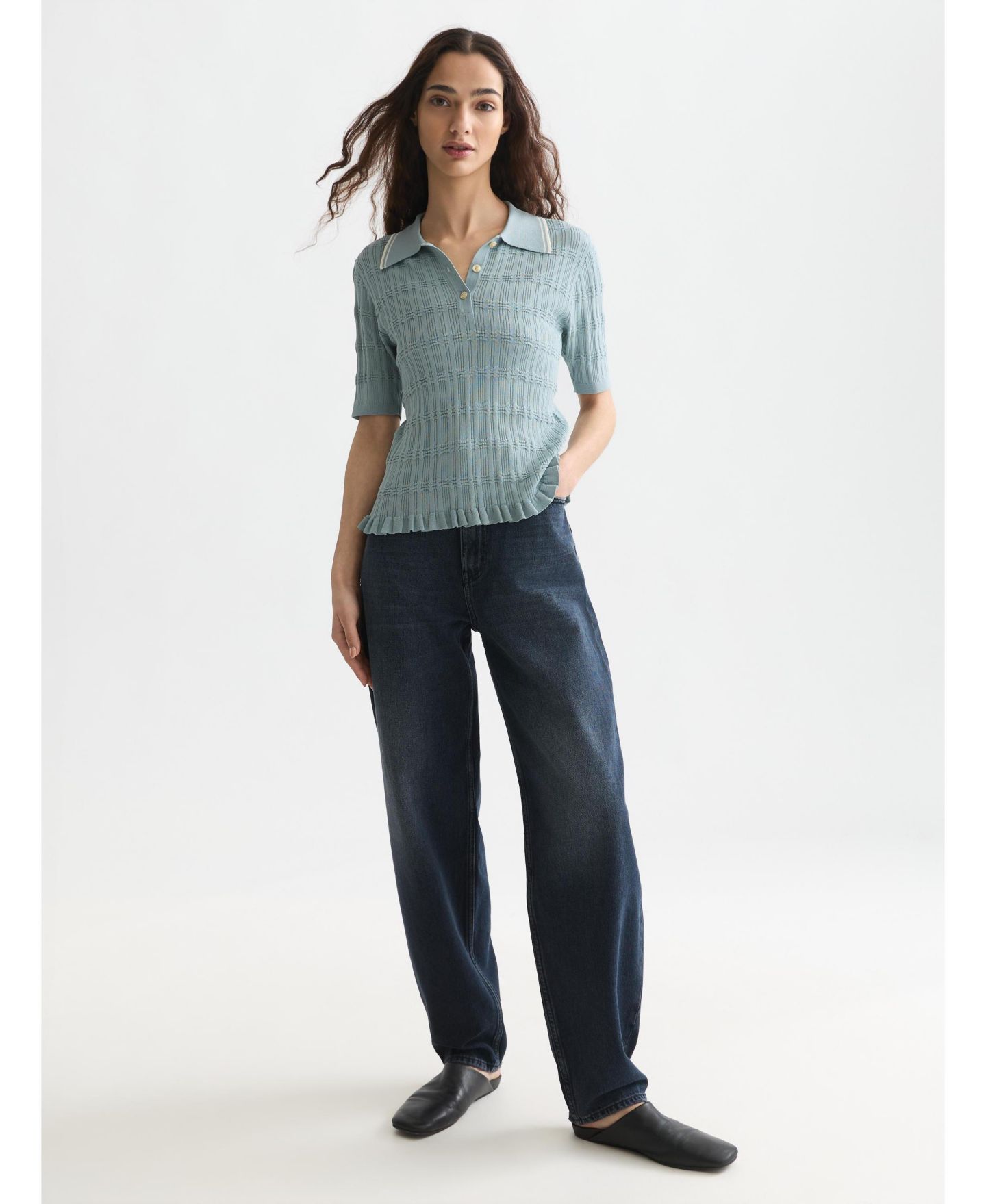 Женский свитер SCOTCH & SODA Tops and Tees Ripple Stitch Fitted Pullover, цвет: Arona — фото 2