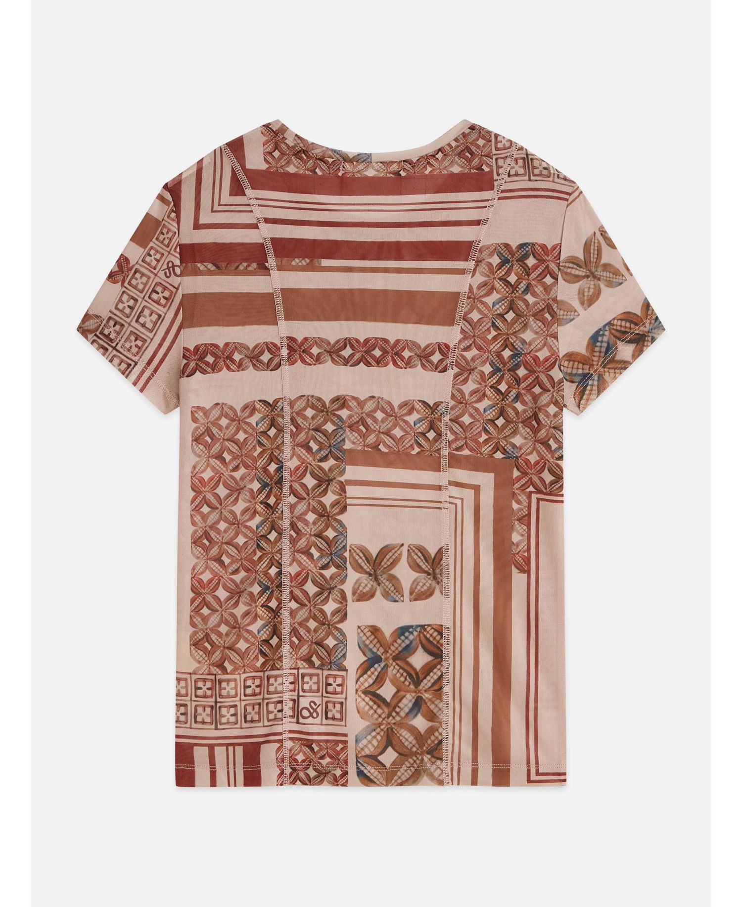 Women's Scotch and Soda Printed Mesh Slim-Fit T-Shirt