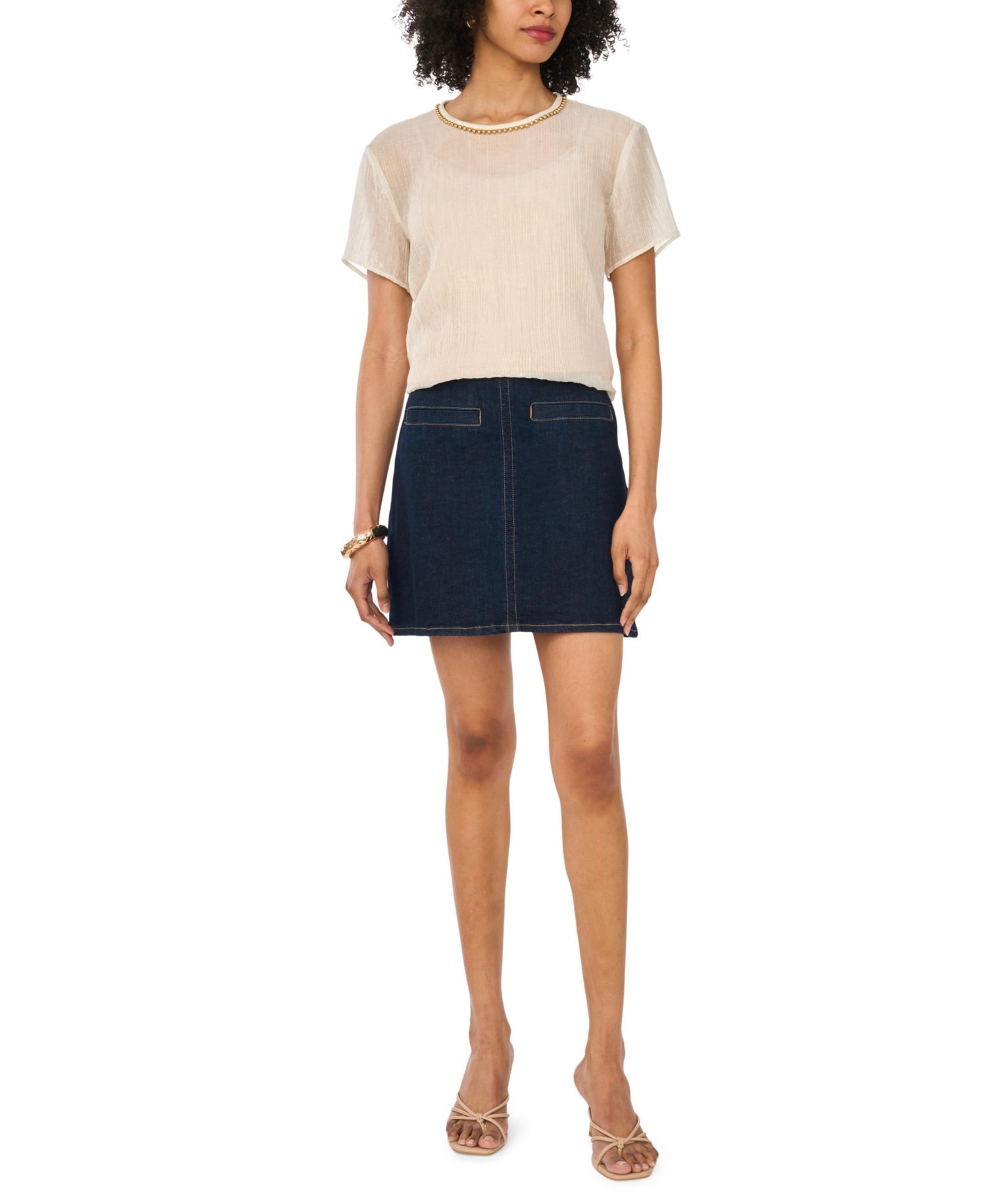 Women's Crewneck Dropped Shoulder Basic T-Shirt