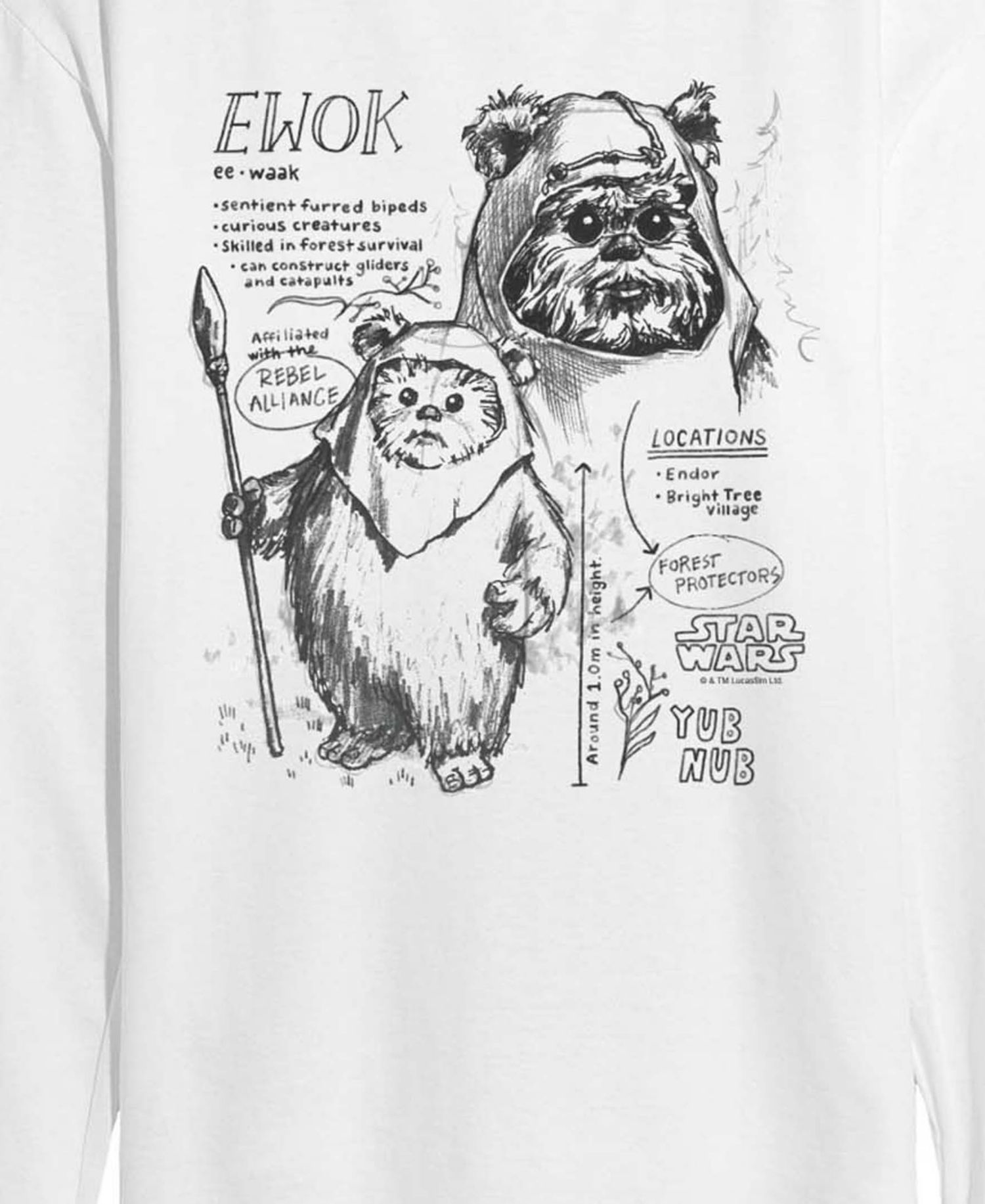 Men's Ewok Field Guide Long-Sleeve Graphic T-Shirt