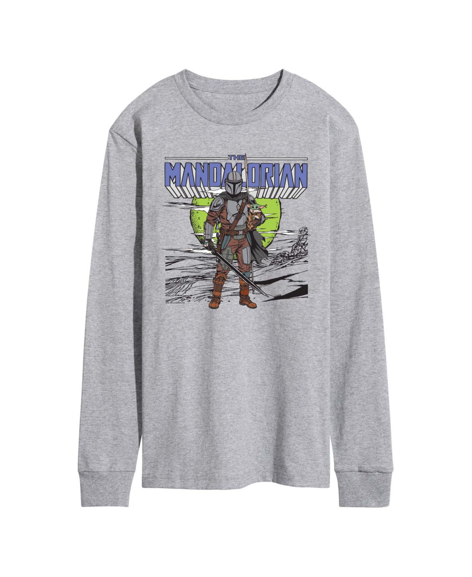 Men's The Mandalorian Sword Long-Sleeve Graphic T-Shirt