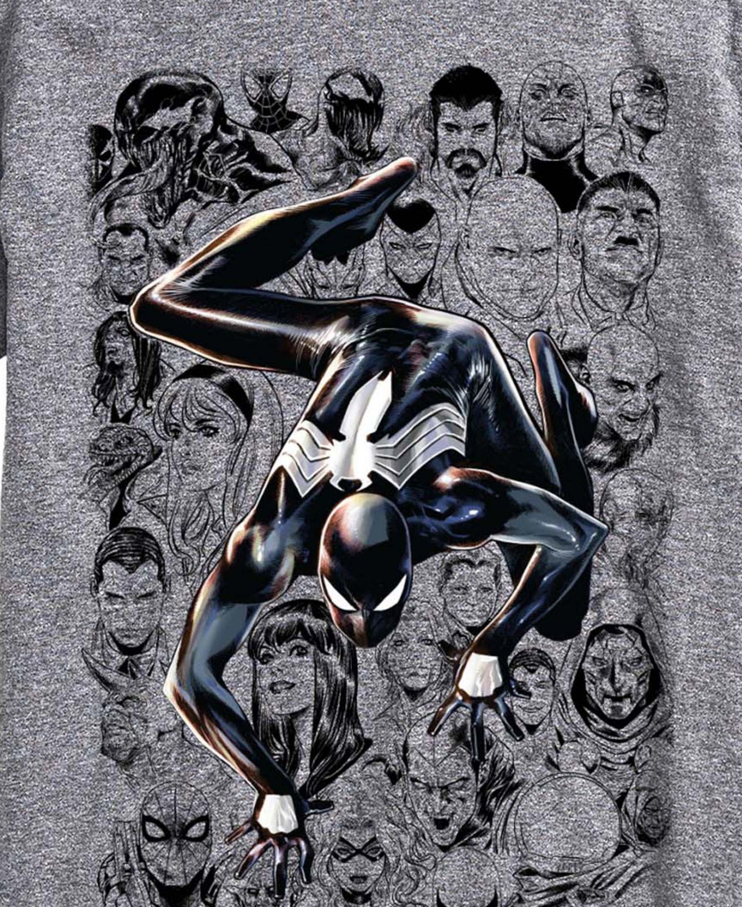 Men's Spider-Man Lineart Characters Short-Sleeve Graphic T-Shirt