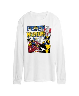Men's Wolverine Comic Panels Collage Long-Sleeve Graphic T-Shirt